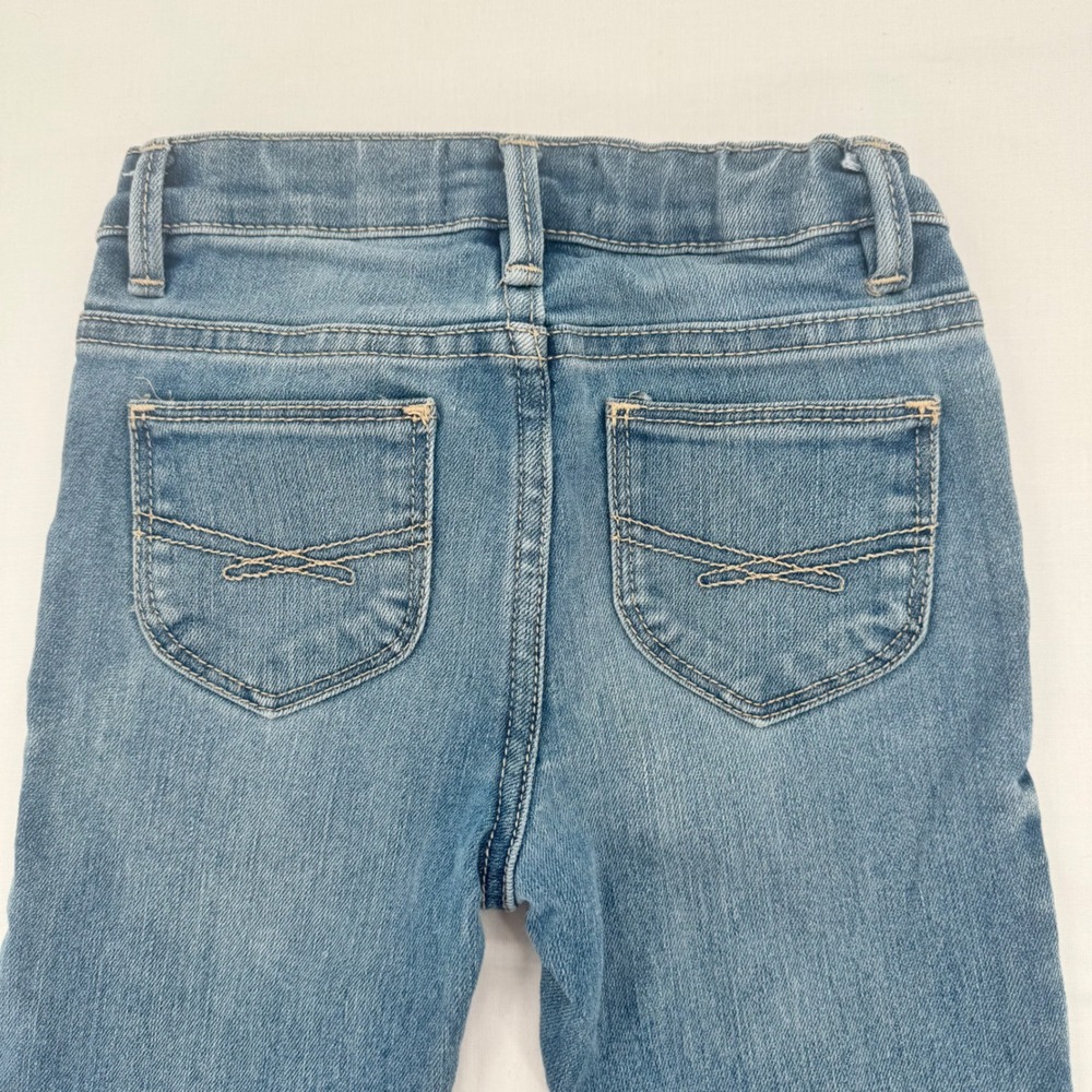 Baby Gap Girls Patchwork Boyfriend Jeans Size 4- Medium wash & Adjustable Waist - Picture 6 of 8